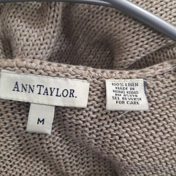 Ann Taylor 100% Linen Gray Vest size Medium - Picture 3 of 3